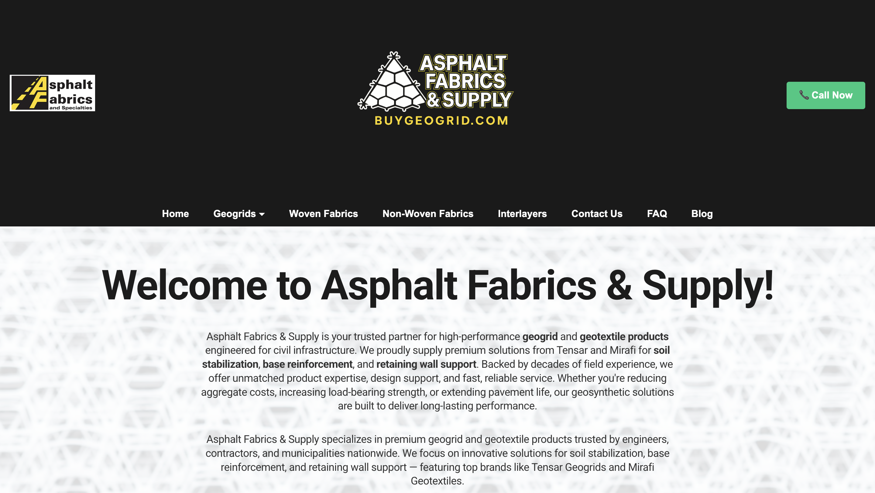 BuyGeogrid ecommerce storefront design