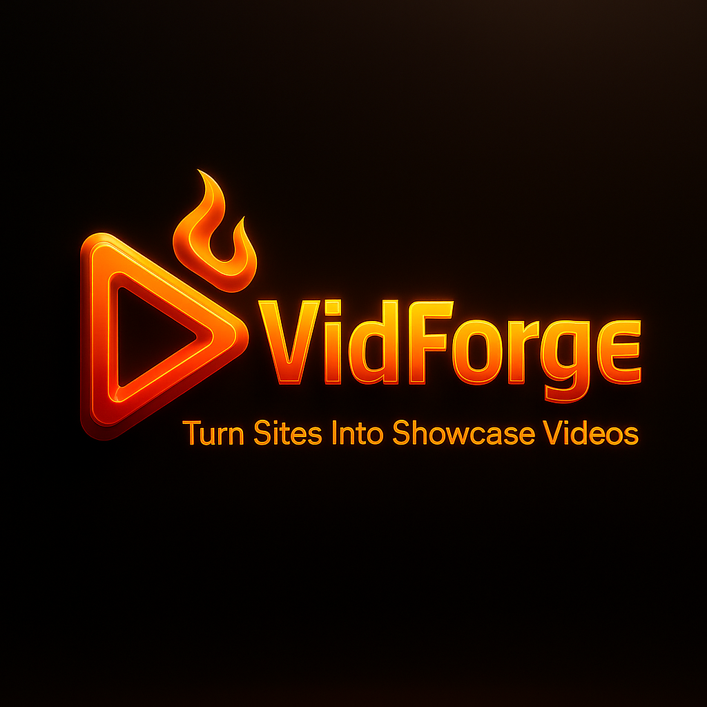 VidForge AI video builder interface mockup